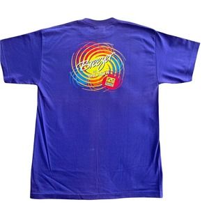 VTG Bacardi Breezer T-Shirt Medium Purple‎ Promo Made In USA Deadstock Condition